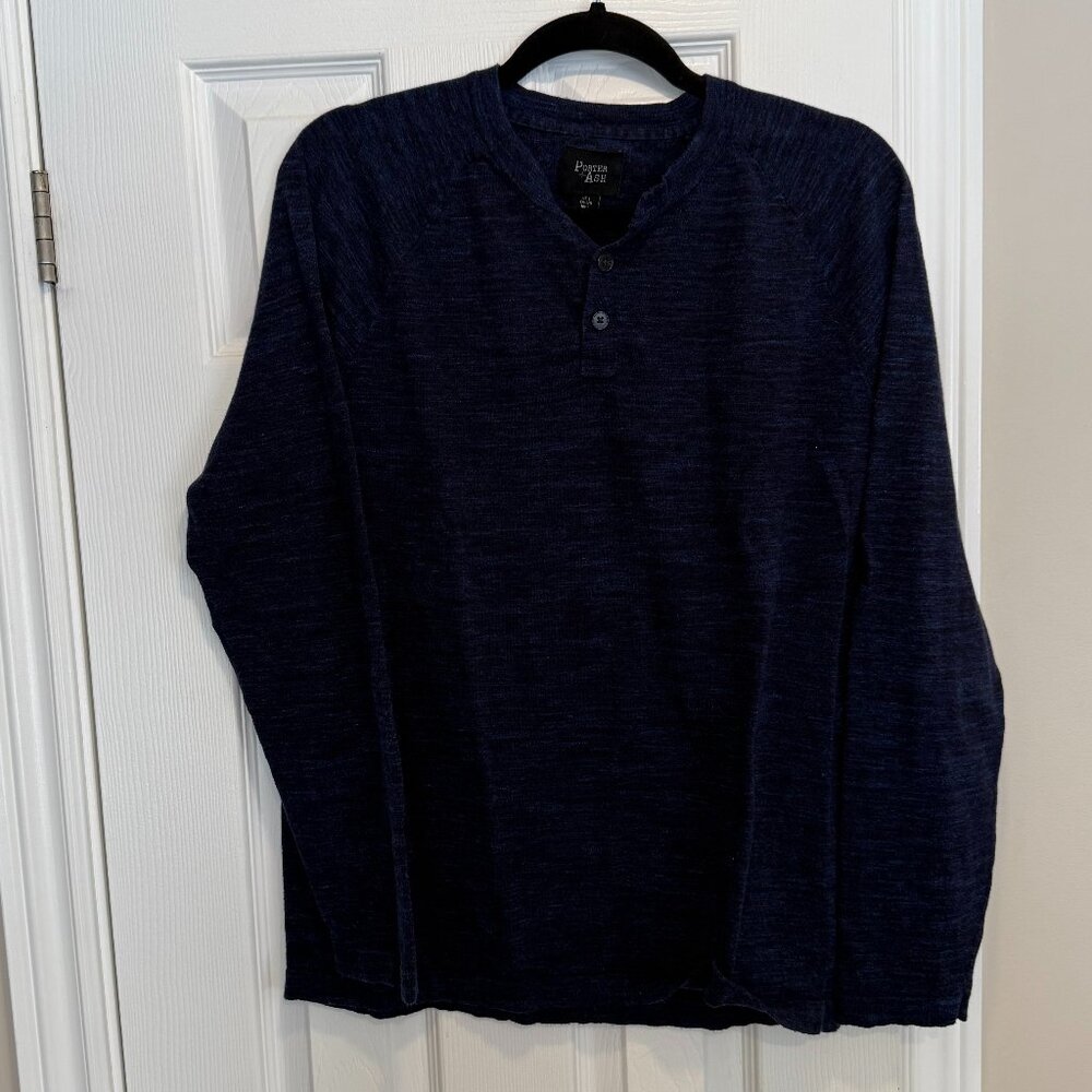 Mens Cotton Thermal Henley Size L